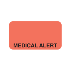 UL188 - MEDICAL ALERT - Fluorescent Red with Black Print