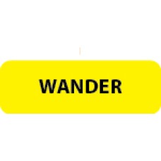 WANDER - Flo Yellow / Black, 1/2"x1-1/2" 500/roll - 2 roll Minimum