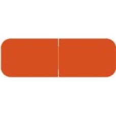 XBAM-04 | Orange Small Solid Labels Barkley FXBAM Size 1/2H x 1-1/2W Laminated  500/Box 