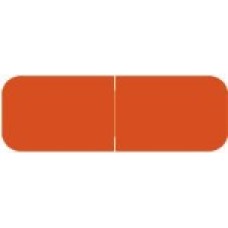 XBAM-04 | Orange Small Solid Labels Barkley FXBAM Size 1/2H x 1-1/2W Laminated  500/Box 