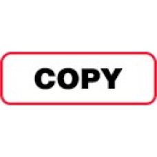XCOPY | COPY Label, Size 1/2 H x 1-1/2 W,  Printed Blk with Red Border, 1,000/bx