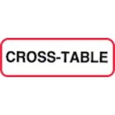 XCROSS2 | CROSS-TABLE Label, Sz 1/2 X 1-1/2, Printed Blk with Red Border, 1000/bx