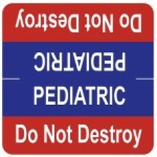 XDND-PED | Pediatric Do Not Destroy Labels, Sz 1-7/8H x 1-7/8W, 500/bx