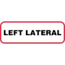 XLL | LEFT LATERAL Label, Sz 1/2 X 1-1/2, Printed Black with Red Border, 1000/bx