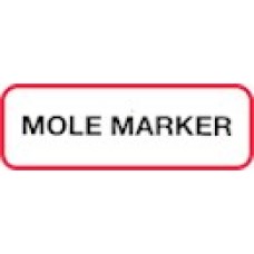 XMOLE | MOLE MARKER Label, Sz 1/2 X 1-1/2, Printed Blk with Red Border, 1000/bx