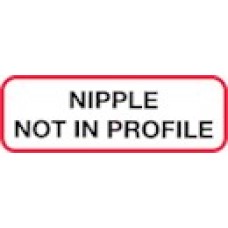 XNIP | NIPPLE NOT IN PROFILE Label, Sz 1/2 X 1-1/2, Blk with Red Border, 1000/bx