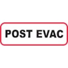XPOEV | POST EVAC Label, Sz 1/2 X 1-1/2, Printed Black with Red Border, 1000/bx