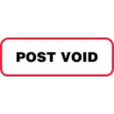 XPOVO | POST VOID Label, Sz 1/2 X 1-1/2, Printed Black with Red Border, 1000/bx
