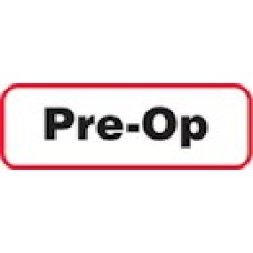 XPREOP | PRE-OP Label, Sz 1/2 X 1-1/2, Printed Black with Red Border, 1000/bx