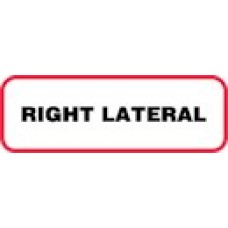 XRL | RIGHT LATERAL Label, Sz 1/2 X 1-1/2, Printed Blk with Red Border, 1000/bx