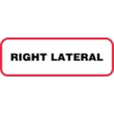 XRL | RIGHT LATERAL Label, Sz 1/2 X 1-1/2, Printed Blk with Red Border, 1000/bx