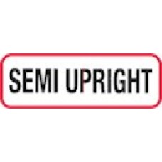XSEMUP | SEMI UPRIGHT Label, Sz 1/2 X 1-1/2, Printed Blk with Red Border, 1000/bx