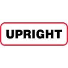 XUP | UPRIGHT Label, Sz 1/2 X 1-1/2, Printed Black with Red Border, 1000/bx