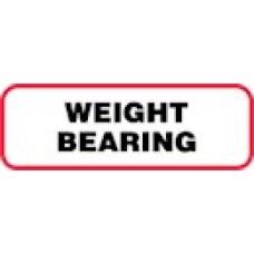 XWB | WEIGHT BEARING Label, Sz 1/2 X 1-1/2, Printed Blk with Red Border, 1000/bx