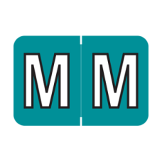 MCOK-M | Teal M MAP | Colwell Alpha Labels - 126 Labels In Each Pack