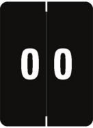 KXY-0 | Black #0 Labels Match KARDEX Series Size 2H x 1-1/2W Laminated 500/Box 