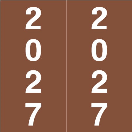 2027 Year Labels